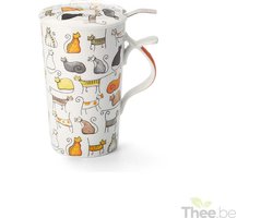Katten theetas met filter en deksel 400ml