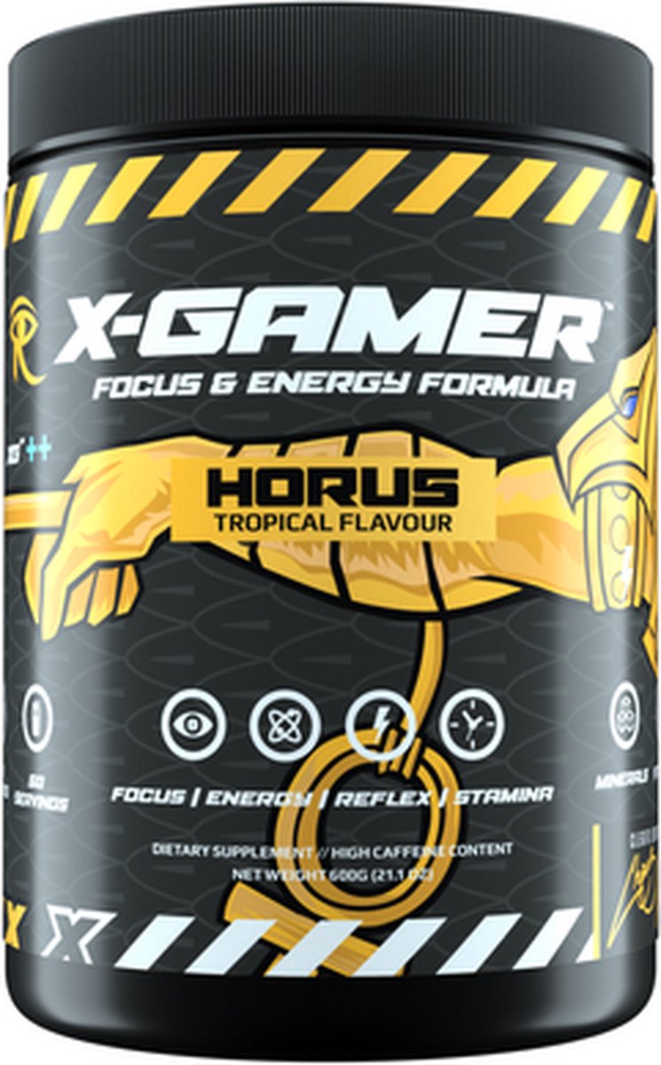 X-Gamer X-Tubz - Horus - 600g (60 servings) - Sportdrank - Pre workout - Energy Drink