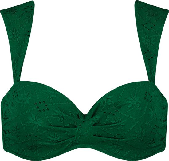 Beachlife Green Embroidery Dames Bikinitopje - Maat C40