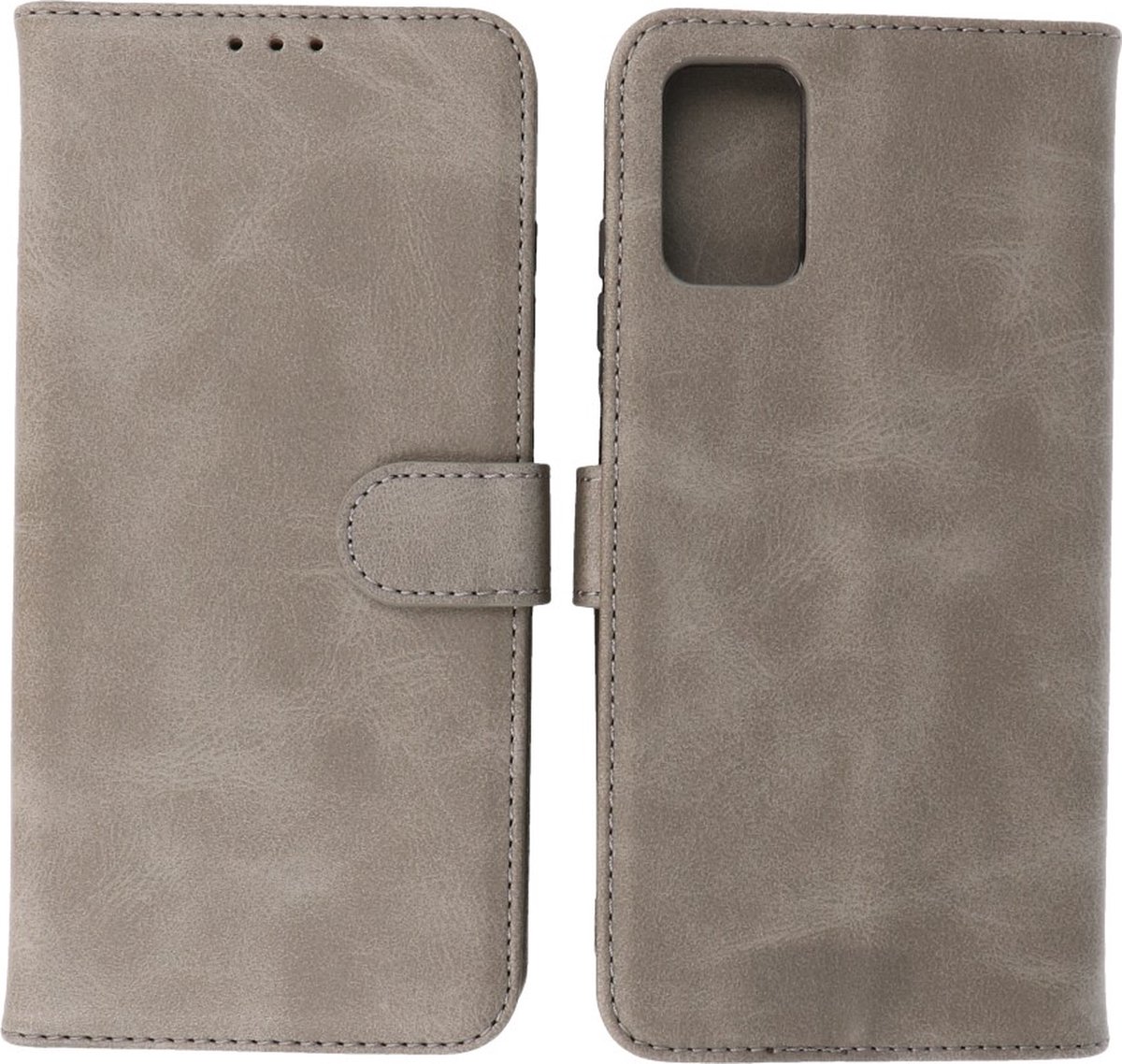 Motorola Moto E22 Hoesje Book Case Portemonnee Telefoonhoesje - Grijs