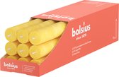 Bolsius -dinerkaarsen - geel - rustiek - per 9 stuks