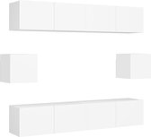 vidaXL-Ensemble de meubles TV 6 pièces-panneaux de particules-blanc