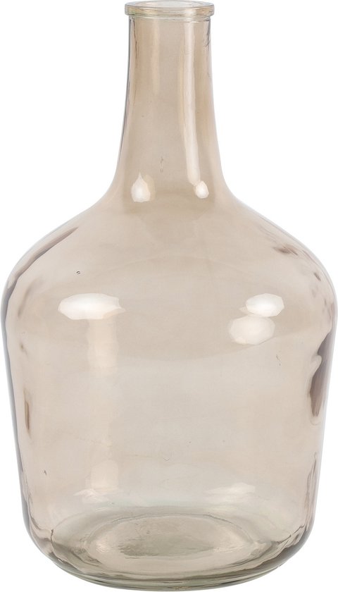 Countryfield Vaas - transparant zand/beige - glas - XL fles - D25 x H42 cm