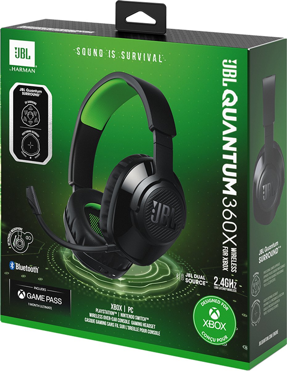 JBL Quantum 910X Casque Avec fil &sans fil Arceau Jouer USB Type-C  Bluetooth Noir, Vert