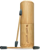 green-goose® Herbruikbare Wattenstaafjes Make-up Applicator met Bamboe Houder | 2 Duurzame Wattenstaafjes