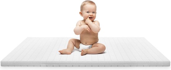 Ledikant matras 60x120 - Baby Matras 60x120 cm van koudschuim - Ademend en hygiënisch - Wasbare hoes - Baby matras zacht ligcomfort - Hoogte 5 cm