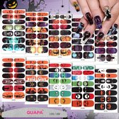 GUAPÀ® Nagelstickers & Nail wraps - Nail Art - Nagel Folie - Halloween Stickers - Nagelstickers Diverse Patroontjes - Nagellak Stickers - 10 pcs Nail Art stickervellen