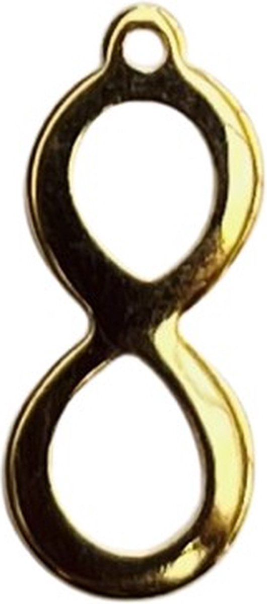 Haarbedel Infinity goudkleurig - Hair beads - Dreadlock sieraden - Haar bedels - Dreadlock kralen - Dreadlocks producten - Dreadlock beads - Dreadlock accessoiries - Dreadlock accesoires