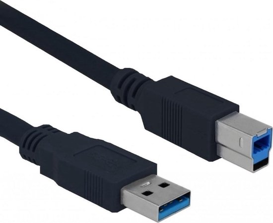 Câble USB B 3.0 - Zwart - 0,25 mètre - Allteq 3 x pcs