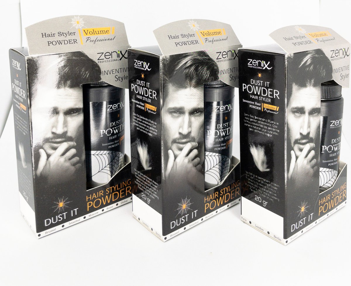 Zenix men series hair style powder wax inventive - 20 gr