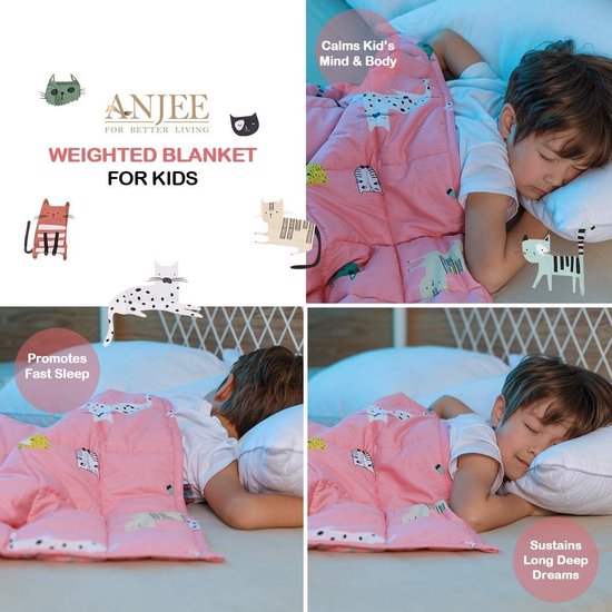 Anjee Couverture lestée Kids , couverture lourde 100 % coton naturel pour  enfants et... | bol