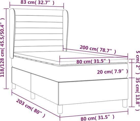 vidaXL-Boxspring-avec-matelas-tissu-noir-80x200-cm