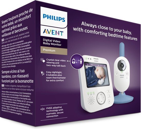 Philips Avent Babyphone vidéo Connected SCD921/26 caméra Full HD et système  Secure Connect