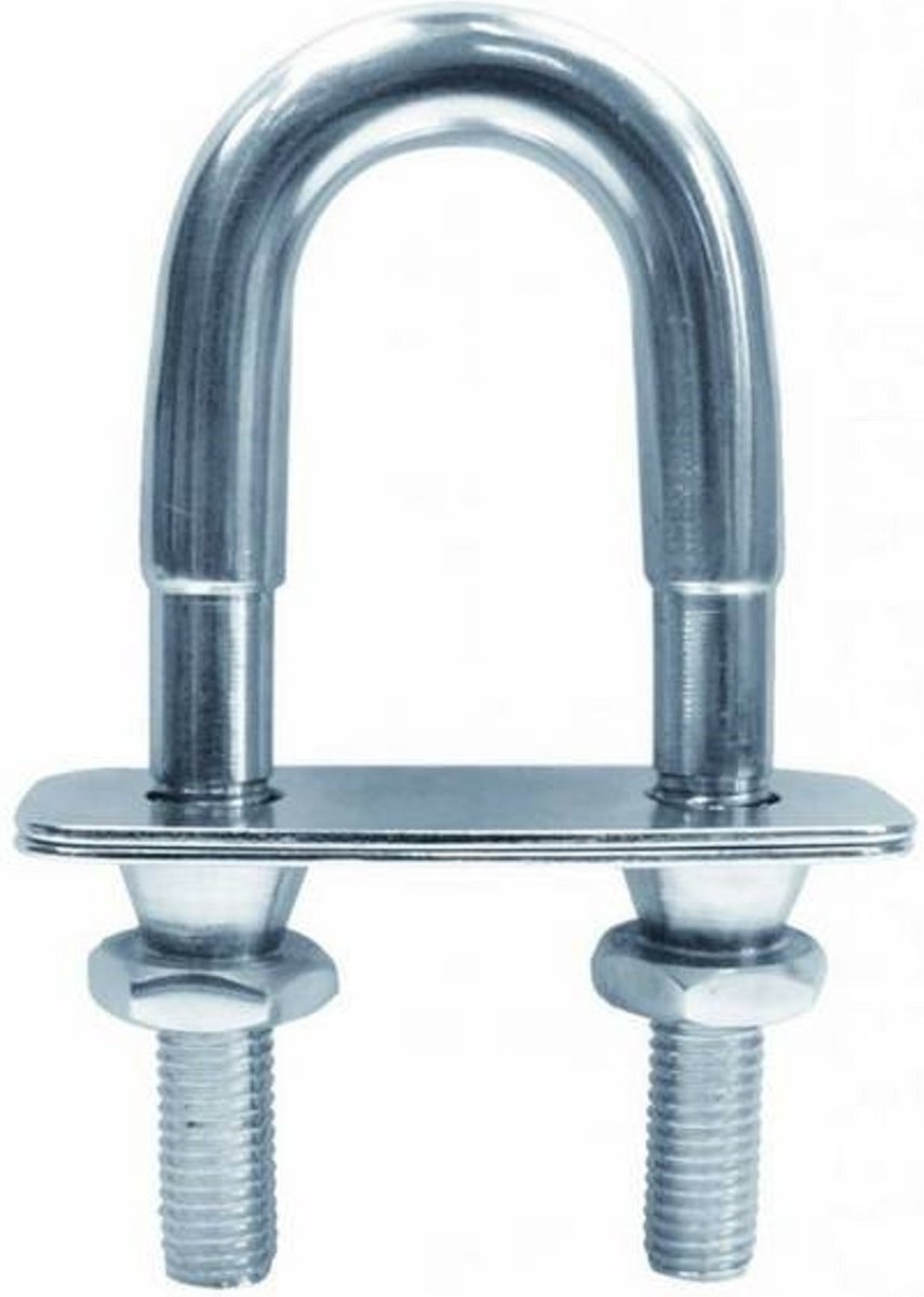 Aquasuntec | RVS U-Bout 100mm | M8 | Hoogglans Gepolijst | RVS 316