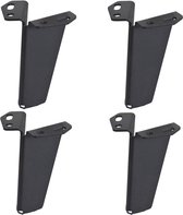 Zwarte tapse design meubelpoot 10 cm (set van 4)