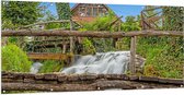 Tuinposter – Kleine Stromende Rivier voor Woonhuis - 200x100 cm Foto op Tuinposter (wanddecoratie voor buiten en binnen)