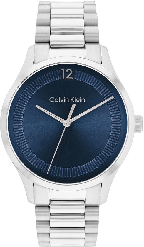 Calvin Klein CK25200225 Iconic Unisex Horloge - Mineraalglas - Staal - Zilverkleurig - 40 mm breed - Quartz - Vouw/Vlindersluiting - 3 ATM (spatwater)