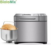 BioloMix® Broodbakmachine - Grote Luxe Broodbakmachine - Multifunctionele Broodmachine - 19 Programma's - 1 Kg Capaciteit