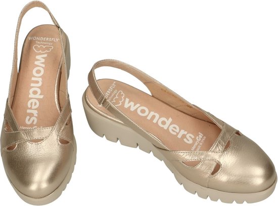 Wonders -Dames - goud - sandalen
