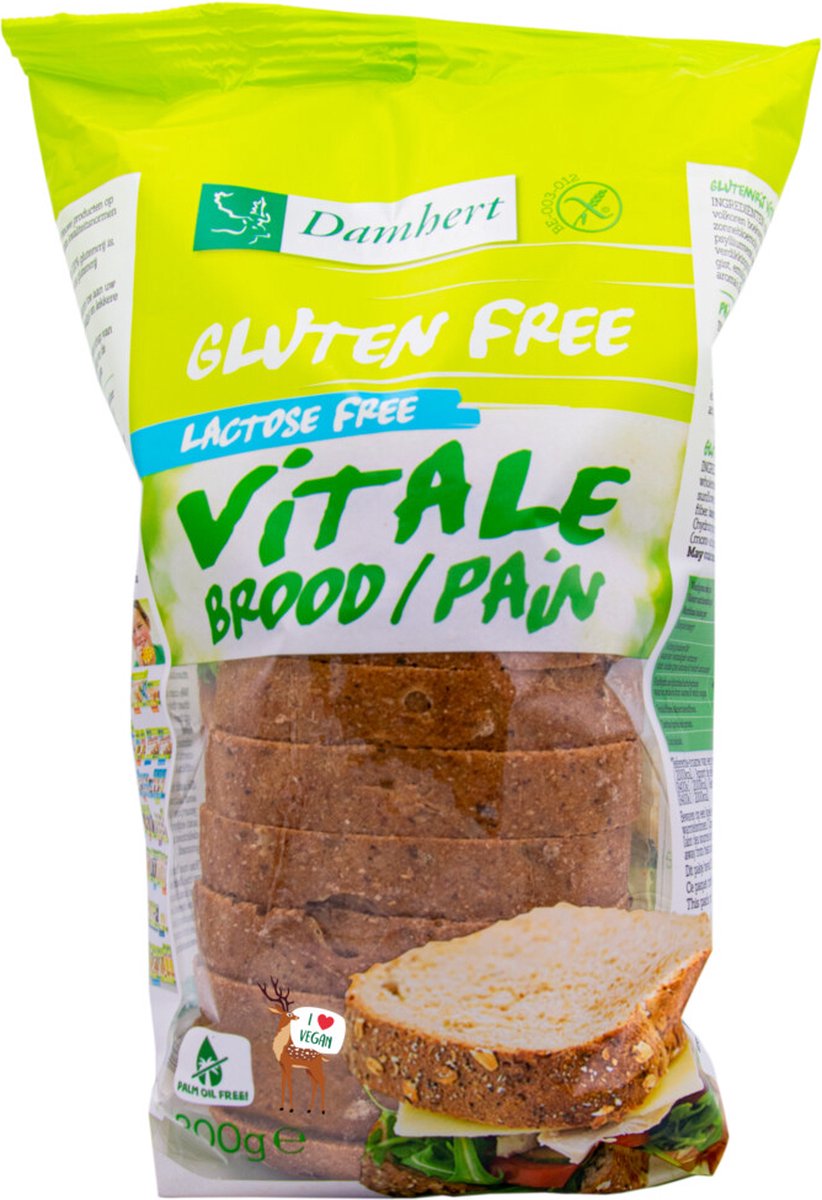 8x Damhert Vitaal Brood Glutenvrij Lactosevrij 300 gr