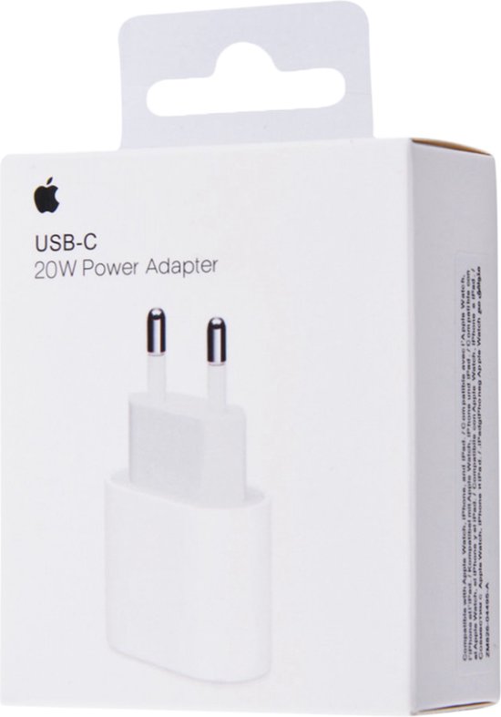 Foto: Apple 20w usb c snellader iphone oplader wit