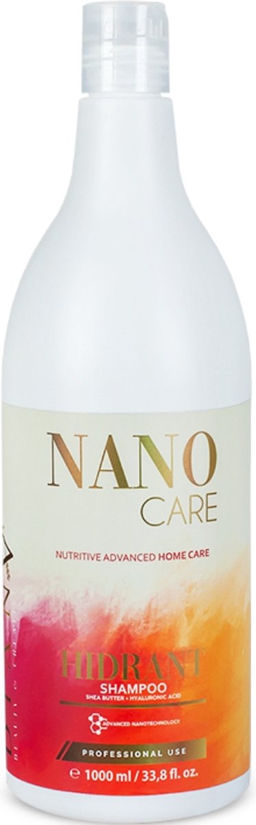 NanoCare nanoplastia Gold shampoo 1000 ml zonder parabenen, sulfaten en siliconen- geeft het haar zachtheid, elasticiteit en glans ,specialistische zorg voor gebruik na het ontkrullen van keratine en nanoplastia