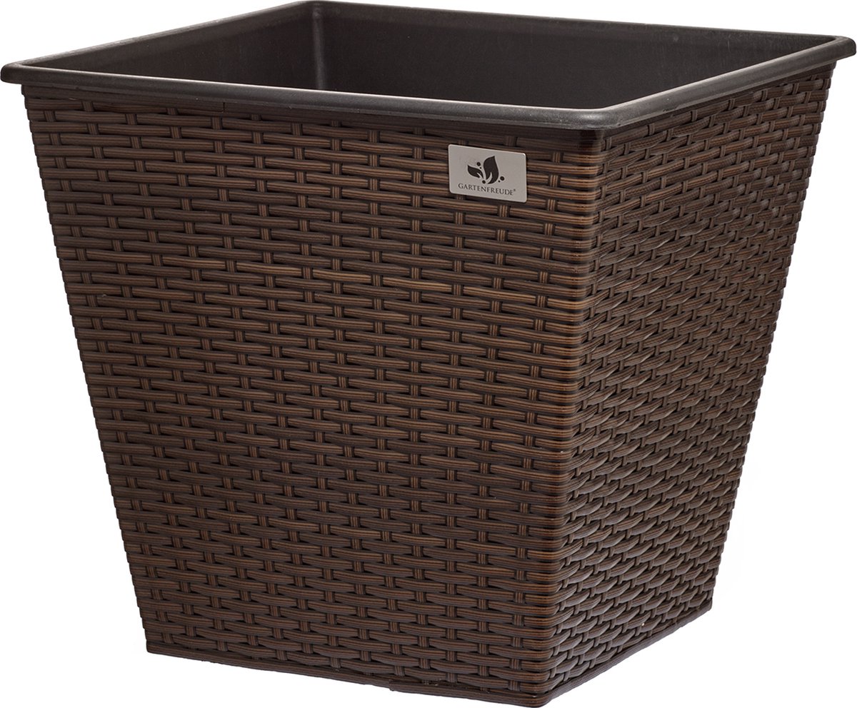 Poly Rattan Bloempot Set van 2 Voor binnen en buiten gebruik