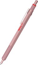 stylo à bille rotring 600 | point moyen | encre noire | boîtier en or rose | rechargeable