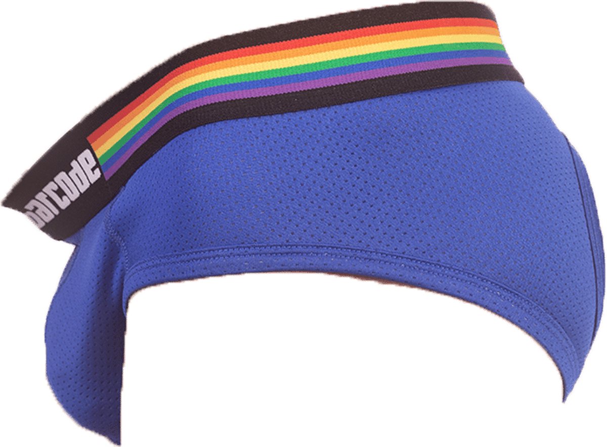 Barcode Berlin Backless Brief Pride Royal - MAAT M - Heren Ondergoeds (erotisch) - Slip voor Mans (erotisch) - Mannen Mannen Slip