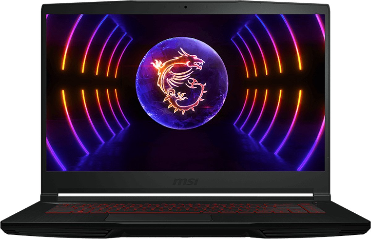 MSI Gaming GF63 12VE-015BE Thin Intel® Core™ i5 i5-12450H Laptop 39,6 cm (15.6") Full HD 16 GB DDR4-SDRAM 512 GB SSD NVIDIA GeForce RTX 4050 Wi-Fi 6 (802.11ax) Windows 11 Home Zwart