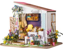 Robotime DIY modelbouw pakket Lily's Porch House 27,1 x 20.3 x 22cm - met lampje