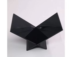 KimDo - Decoratie boek houder Zwart- boeken display - kruis boekstandaard - Bookstand - Boekhouder - Bookholder - kruisstandaard Boekensteun - Woonkamer - kamer - Deco home - Dutch decor