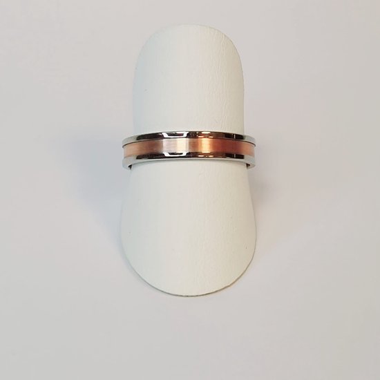 Trouwring - heren - Aller Spanninga - 123-45 - roségoud - witgoud - sale Juwelier Verlinden St. Hubert - van €888,= voor €578,=