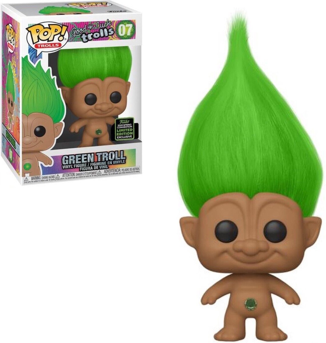 FUNKO POP TROLLS GOOD LUCK TROLLS # 07 GREEN TROLL (ECCC/SCE) VINYL FIGURE