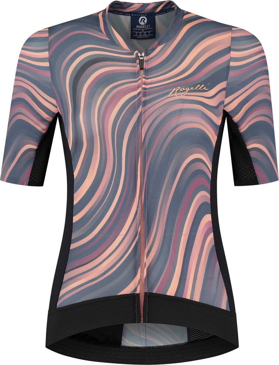 Rogelli Lynn Fietsshirt - Korte Mouwen - Dames - Koraal, Grijs - Maat L