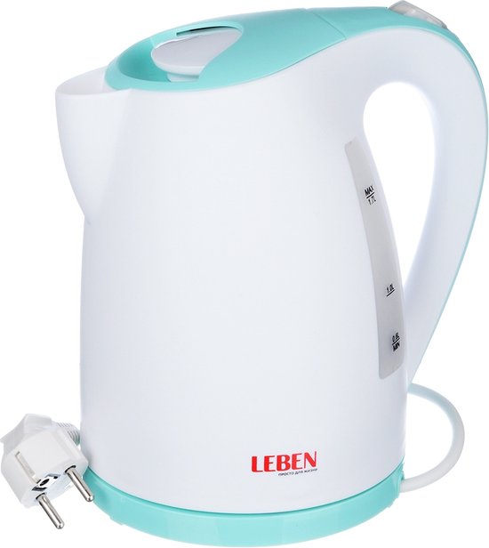 Leben Waterkoker - 1,7 liter - 1850 Watt - Blauw