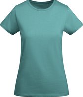 Blauw / Groen 2 pack dames t-shirts BIO katoen Model Breda merk Roly maat M