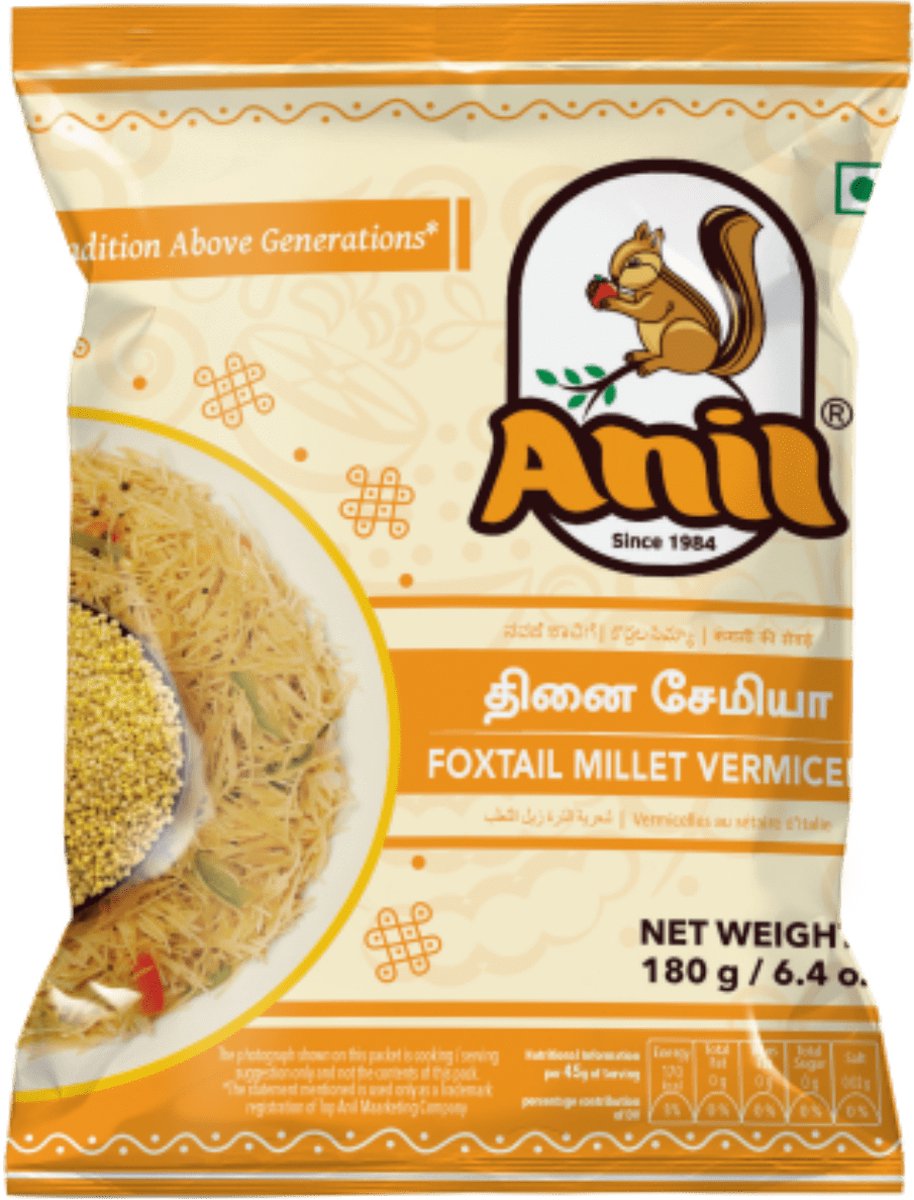 Anil - Trosgierst Vermicelli - Foxtail Millet Vermicelli - 3x 180 g