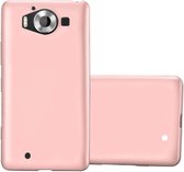 Cadorabo Hoesje geschikt voor Nokia Lumia 950 in METALLIC ROSE GOUD - Beschermhoes gemaakt van flexibel TPU silicone Case Cover