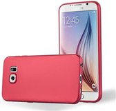 Cadorabo Hoesje geschikt voor Samsung Galaxy S6 in METALLIC ROOD - Beschermhoes gemaakt van flexibel TPU silicone Case Cover