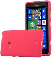 Cadorabo Hoesje geschikt voor Nokia Lumia 625 in FROST ROOD - Beschermhoes gemaakt van flexibel TPU silicone Case Cover