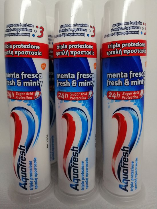 Aquafresh Tandpasta Pompje – Fresh & Minty 100 ml - 6 stuks