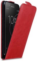Cadorabo Hoesje voor Sony Xperia XZ1 COMPACT in APPEL ROOD - Beschermhoes in flip design Case Cover met magnetische sluiting