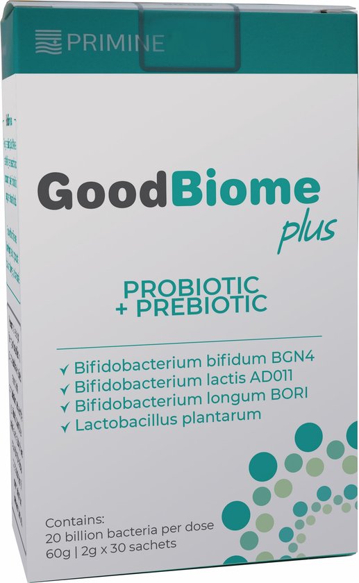 GoodBiome™ - PREMIUM Probiotica & Prebiotica – Darmflora Boost – Stoelgang Hulp - Darmen - PREMIUM PLUS VERSIE