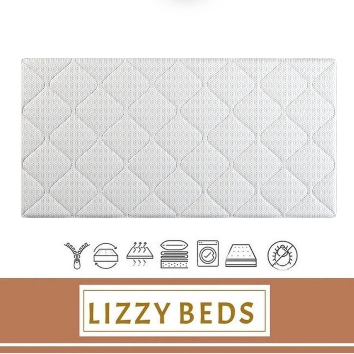 Tencel Topper Nasa Traagschuim 140x200x12cm LizzyBeds