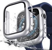 6-Pack Kades Bescherm Cases Voor Apple Watch 45mm - Compatible Met 45mm Apple Watch 7 & 8 - Screen protector - 6 Kleuren - Bescherming - Zwart Zilver Rood Donkerblauw Donkergroen Transparant