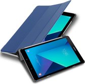 Cadorabo Tablet Case pour Samsung Galaxy Tab S3 (9.7 Zoll) en JERSEY BLEU FONCÉ - Étui de protection Ultra fin avec fonction de réveil automatique et de support
