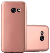 Cadorabo Hoesje geschikt voor Samsung Galaxy A5 2017 in METALLIC ROSE GOUD - Beschermhoes gemaakt van flexibel TPU silicone Case Cover
