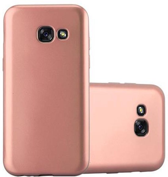 Coque Cadorabo pour Samsung Galaxy A5 2017 en OR ROSE MÉTALLIQUE - Coque de protection en silicone TPU souple