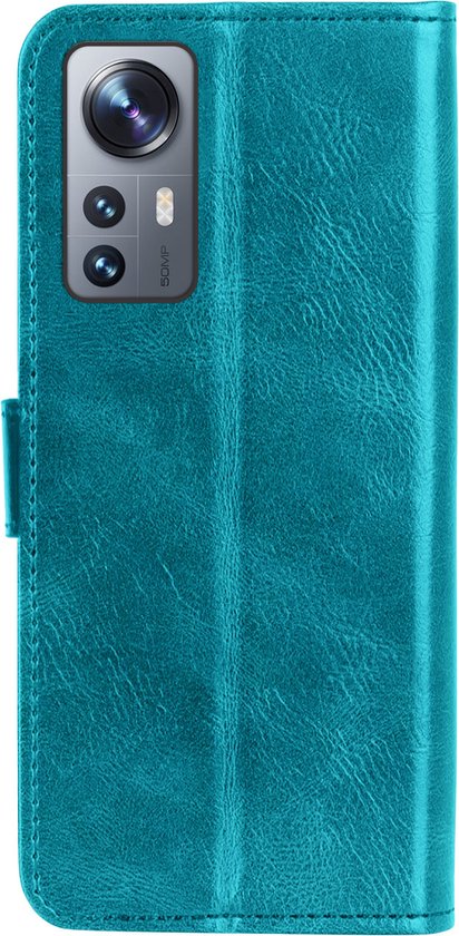 Xiaomi 12X Cover Bookcase Flipcase Book Cover avec protecteur d'écran - Xiaomi 12X Cover Book Case - Turquoise